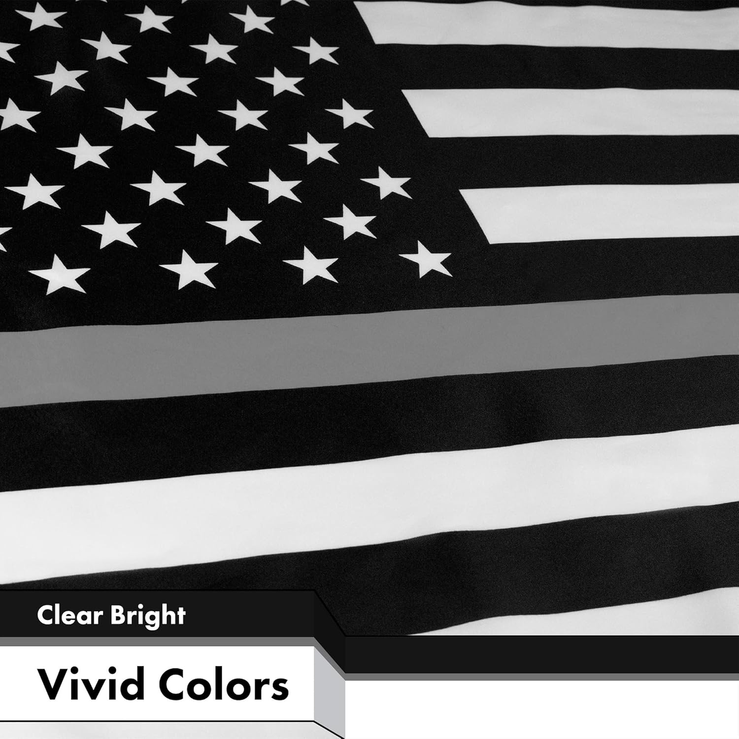 G128 3 Pack: Thin Gray Line American Flag | 3x5 Ft | LiteWeave Pro Series Printed 150D Polyester | Duty and Honor Flag, Indoor/Outdoor, Vibrant Colors, Brass Grommets, More Durable Than 100D 75D Poly