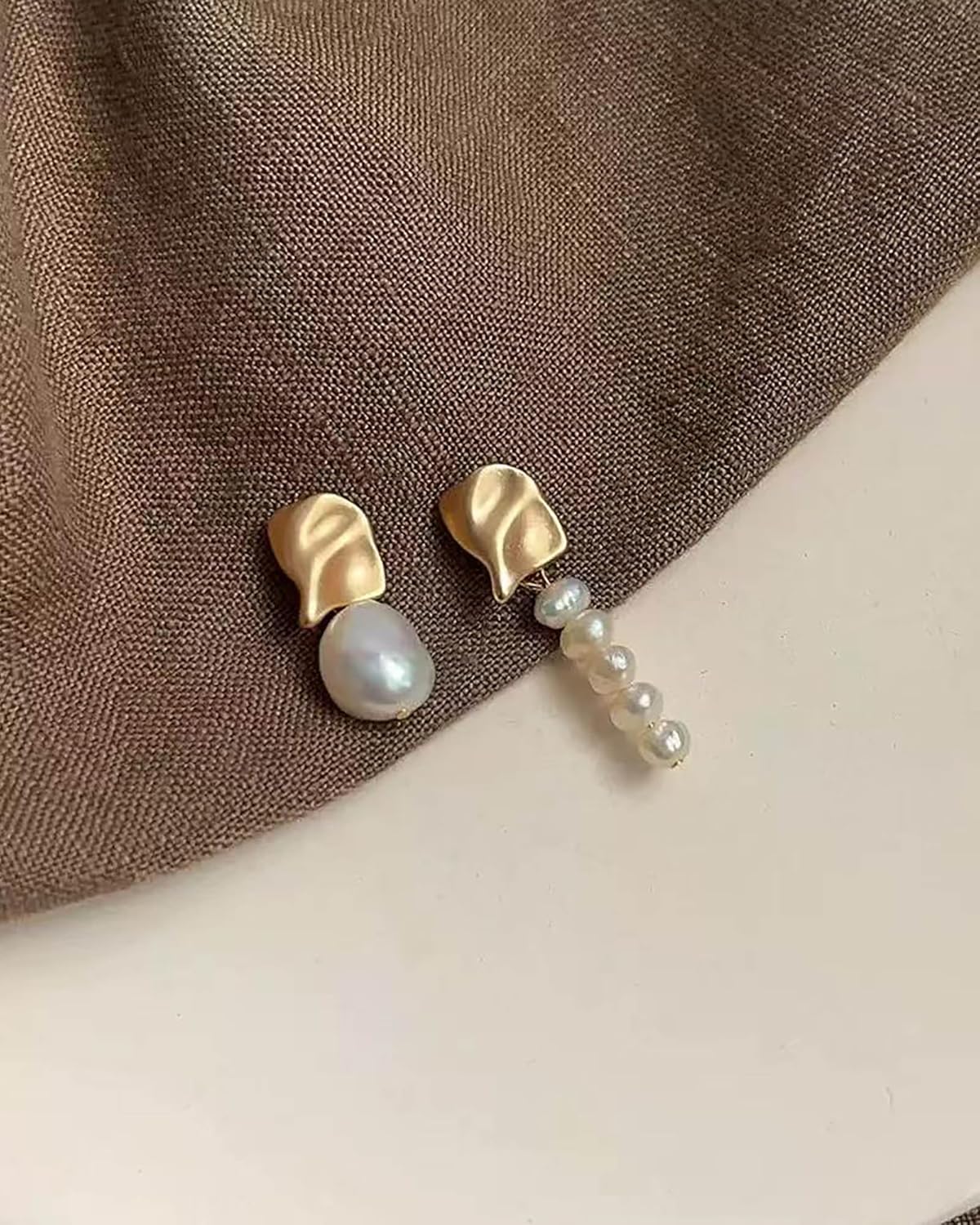 Elegant Pearl Flower Drop Earrings for Women, Cute Small Everyday Flower Pearls Dangle Earring Gift - Image 6