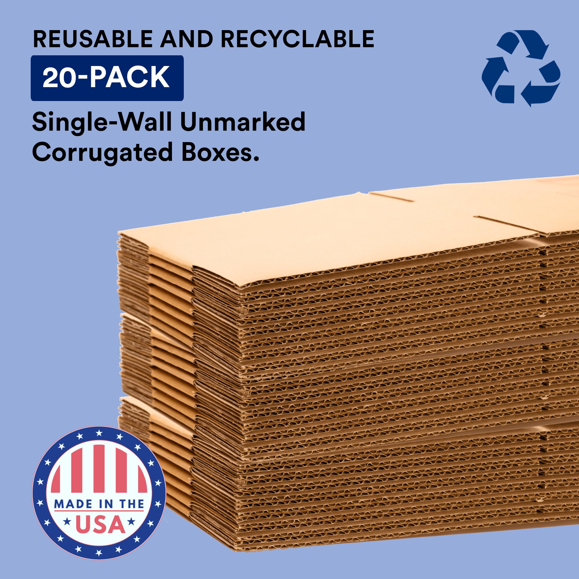 Cajas Envío rápido carga lateral bf36530fol cartón corrugado cajas, 36 "x 5" x 30 ", para espejos y obras de arte, Kraft (Pack de 20)