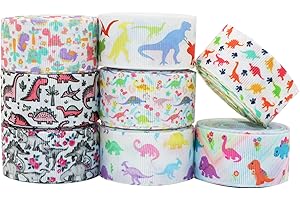 David accessories Dinosaurs Grosgrain Ribbon Tape 1" Wide x 40 Yards Total-8...