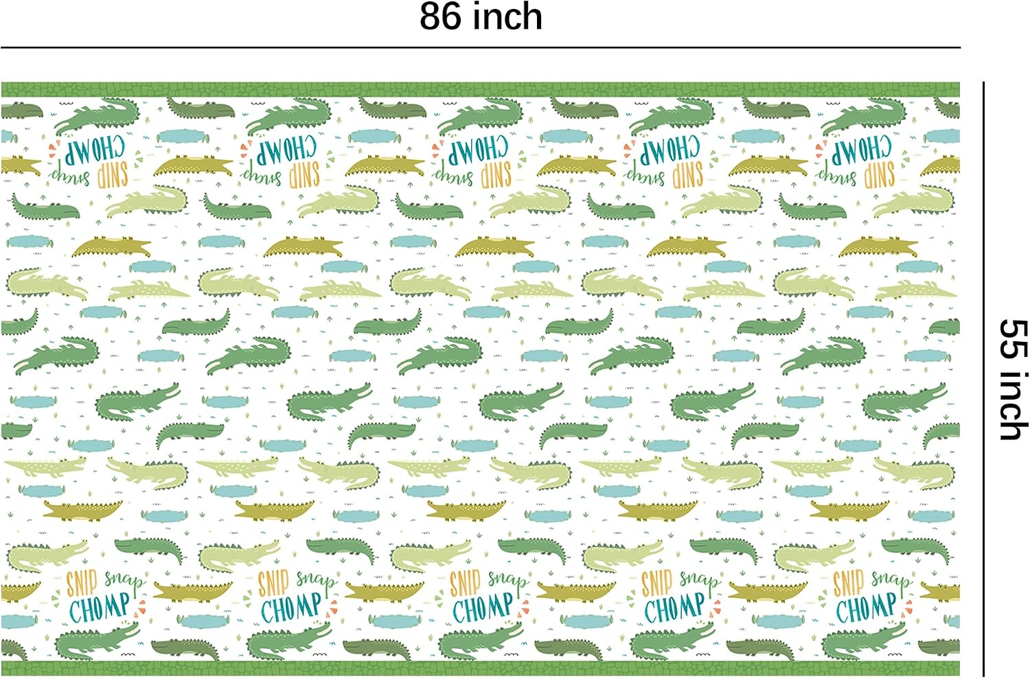Alligator Party Decorations Tablecloth, 3pcs Disposable Alligator Birthday Party Supplies Tablecover, Reptile Crocodile Table Cloth for Birthday Baby Shower, 86in x 55in