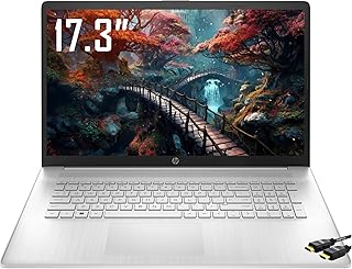 HP 2023 Flagship Newest 17.3" HD+ Business Laptop, Intel 4-Core i3-1125G4(> i5-1035G7), 32GB RAM, 1TB SSD, Lightweight, Fast Charge, Bluetooth, WiFi, Numeric Keypad, Webcam, W/HDMI, Win 11 S, Silver