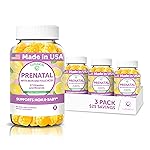 Lunakai USA Made 17-in-1 Prenatal Vitamins for Women with Iron & Folic Acid - Delicious Daily Prenatal Gummies for Maternal Wellness Support - 3 Pack
