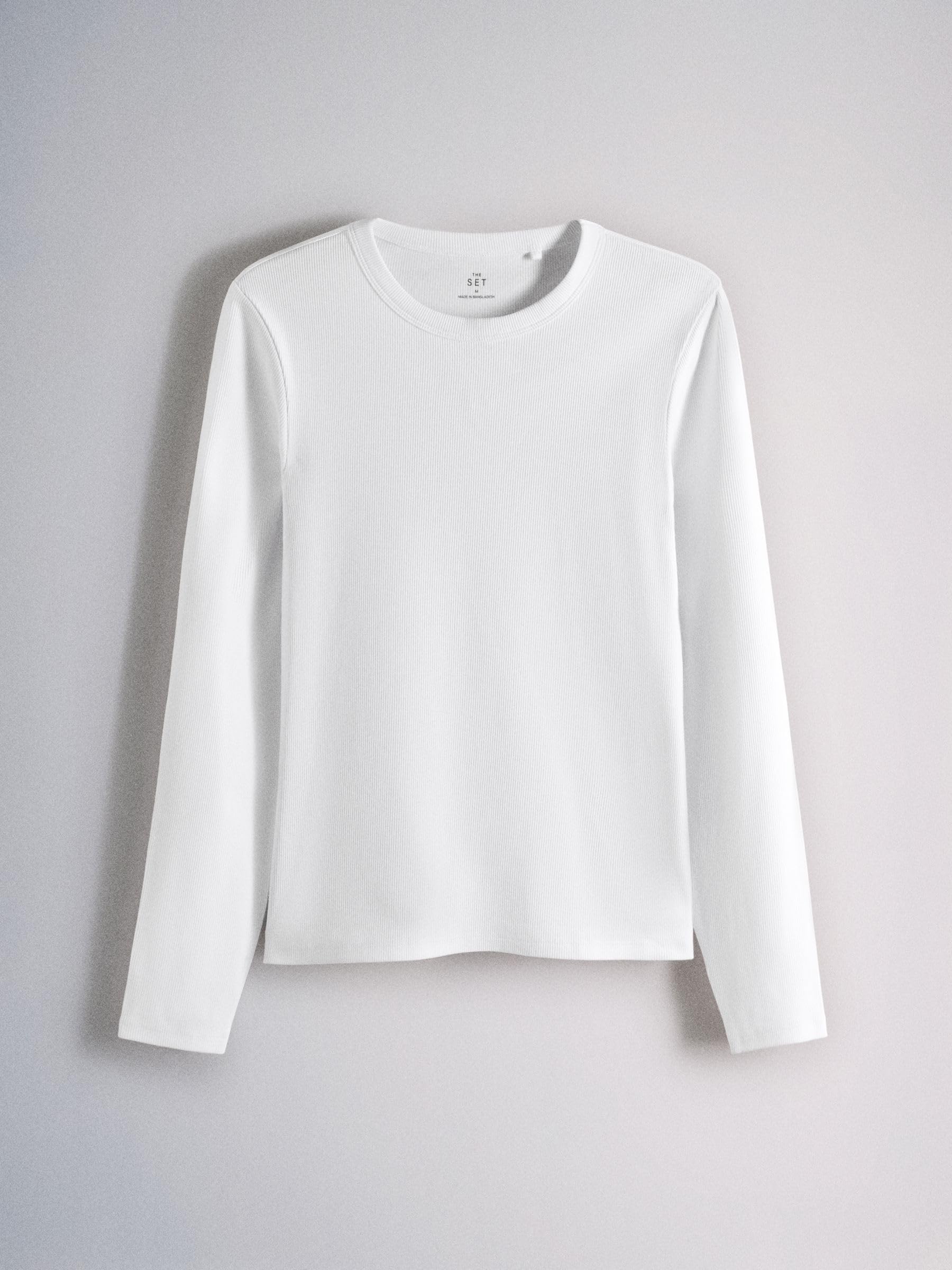 THE SET Damen t gerippte Langarmshirts, 5er-Pack