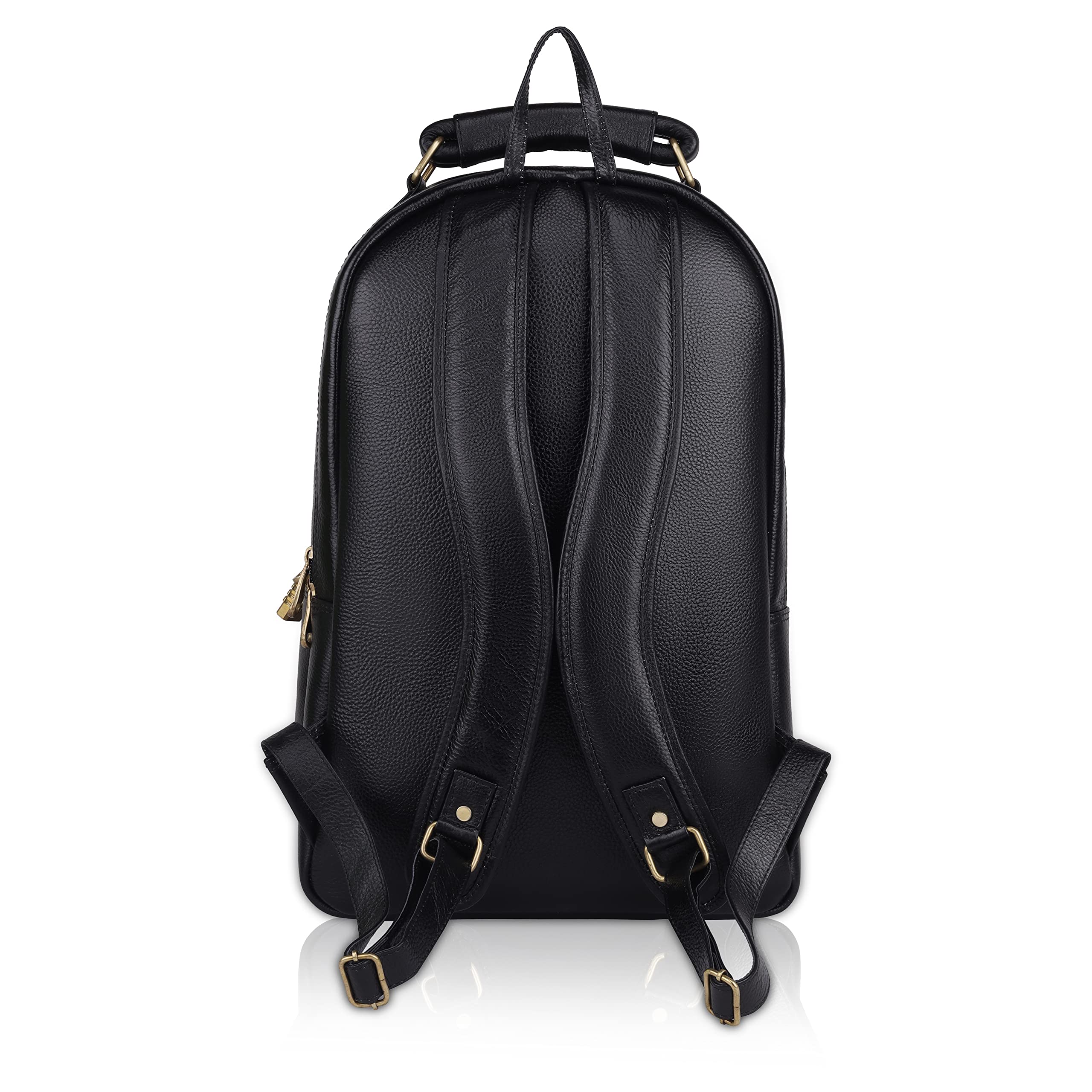 DORPER MONEY HILL Genuine Leather Backpack laptop Bag Stylish Durable Office Use Professional Bag for Men Women With Trolley Strap-image-14