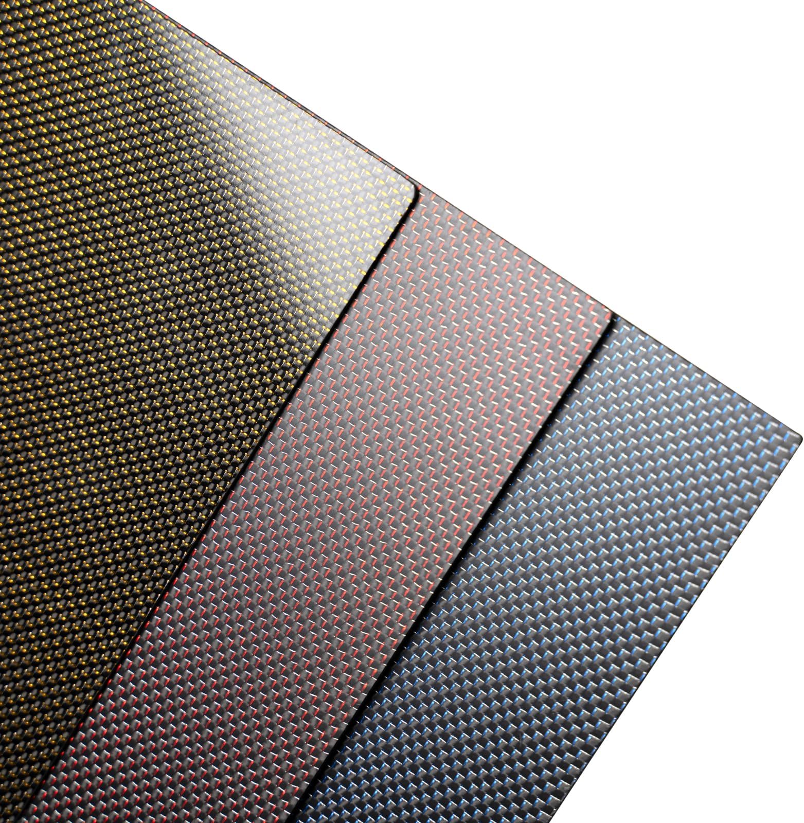 Red Carbon Fiber Sheet, 200X300X2.0MM Carbon Fiber Board with Red Metallic Threads, Real Carbon Fiber Laminate Plate Twill Weave Matte Finish Panel Sheet 2.0MM Thickness