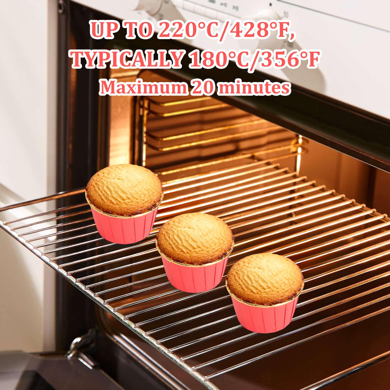 Papierowe foremki do muffinek, 150 sztuk, foremki do babeczek/muffinek z folii aluminiowej, foremki do pieczenia, papierowe babeczek na imprezy
