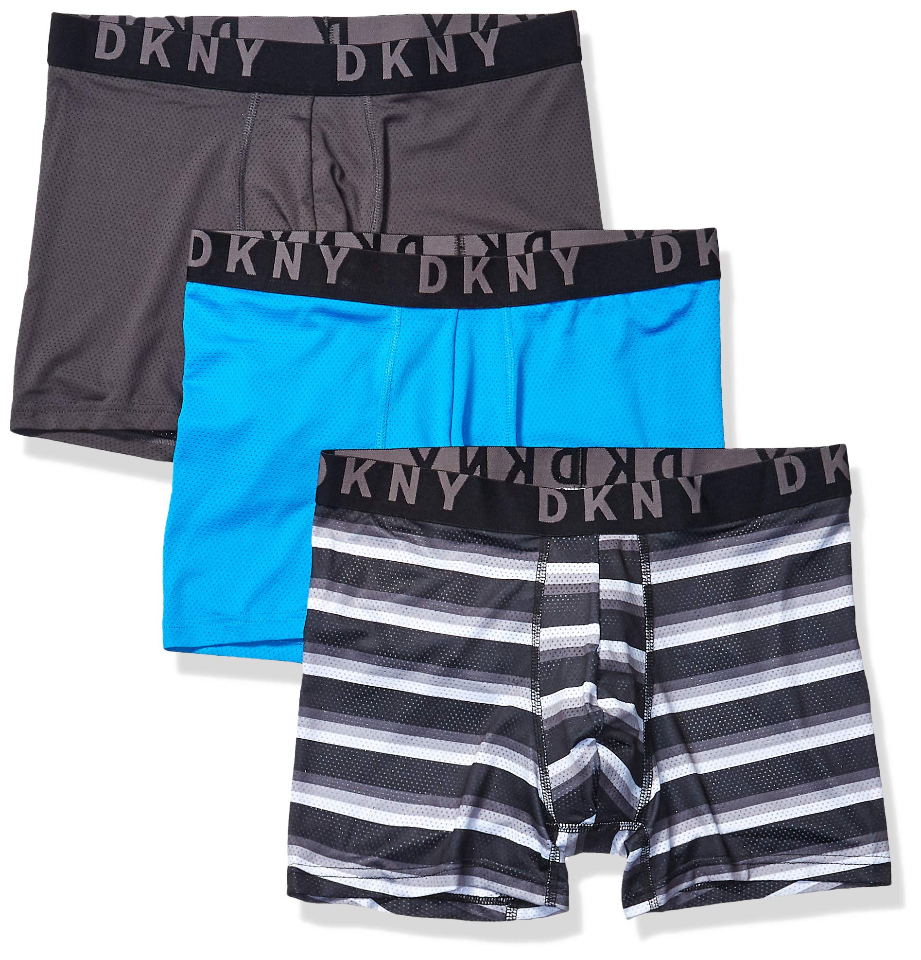 DKNY Men's Stretch Mesh Boxer Brief 3-Pack