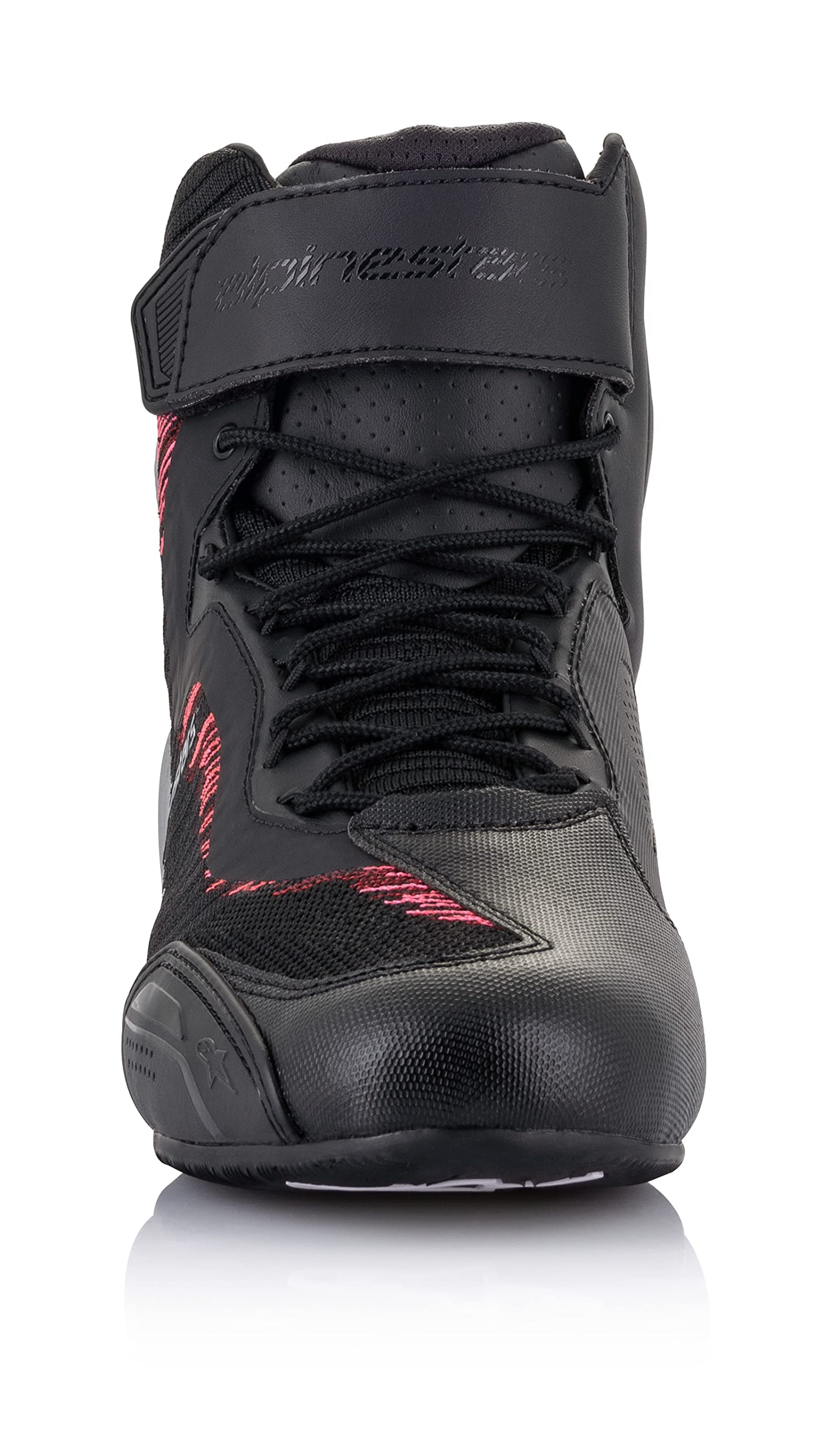 Alpinestars Stella Faster-3 Rideknit Riding Shoe (Black/Silver/Diva Pink, Numeric_7_Point_5)