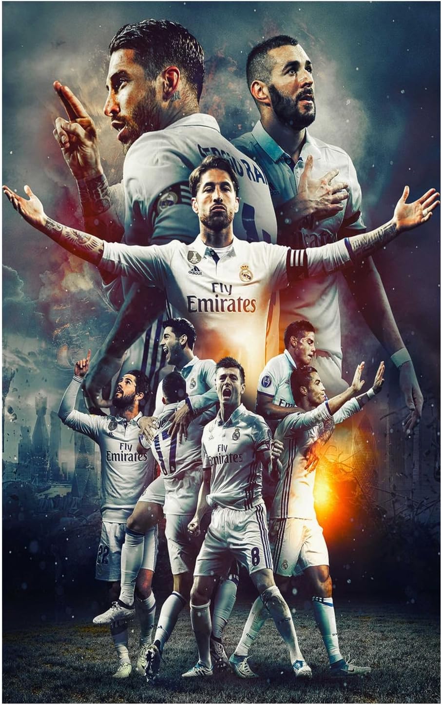 HK Prints Cristiano Ronaldo Matte Finish Wall Poster (Paper, 12x18-inch, Multicolour)