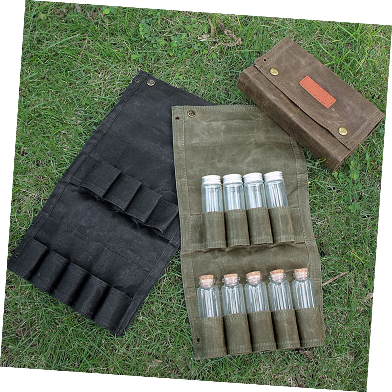 Amosfun Set di Barattoli Porta Spezie Portatile da Viaggio e Campeggio