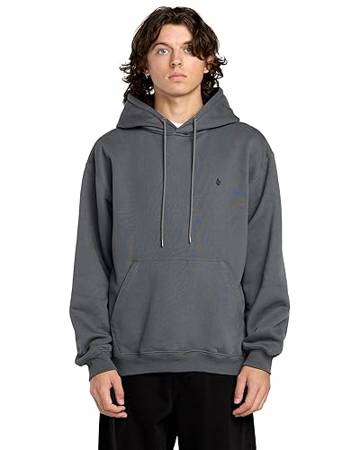 mens Single Stone Pullover Hoodie Fleece Sweatshirt