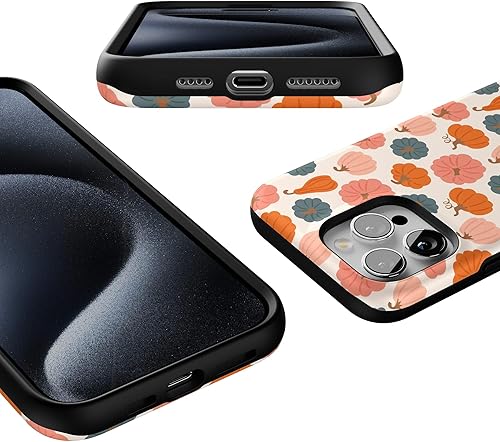Vista 844 de Casely Funda para iPhone 15 Pro Jardín Secreto Flores mixtas Funda atrevida Compatible con MagSafe y botón de acción Jardín Secreto Floral