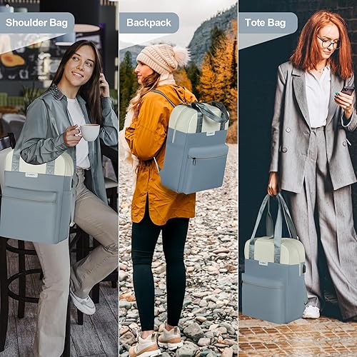 Miniatura 2 de Mochila convertible para mujer, mochila para laptop, resistente al agua, bolsa casual abierta, para trabajo, computadora, universidad, escuela, se