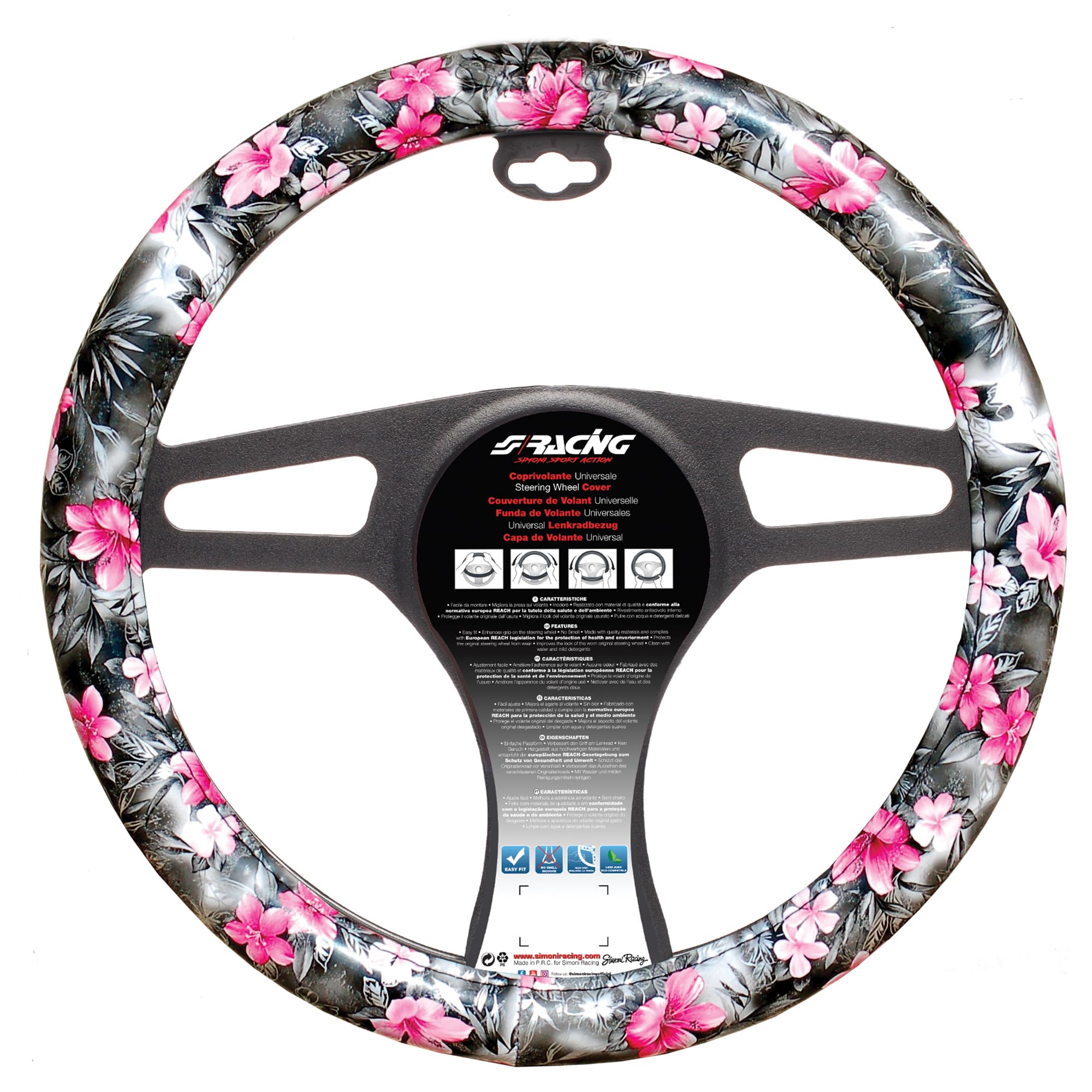 Simoni Racing CVT/36 Flowers Steering Wheel Cover
