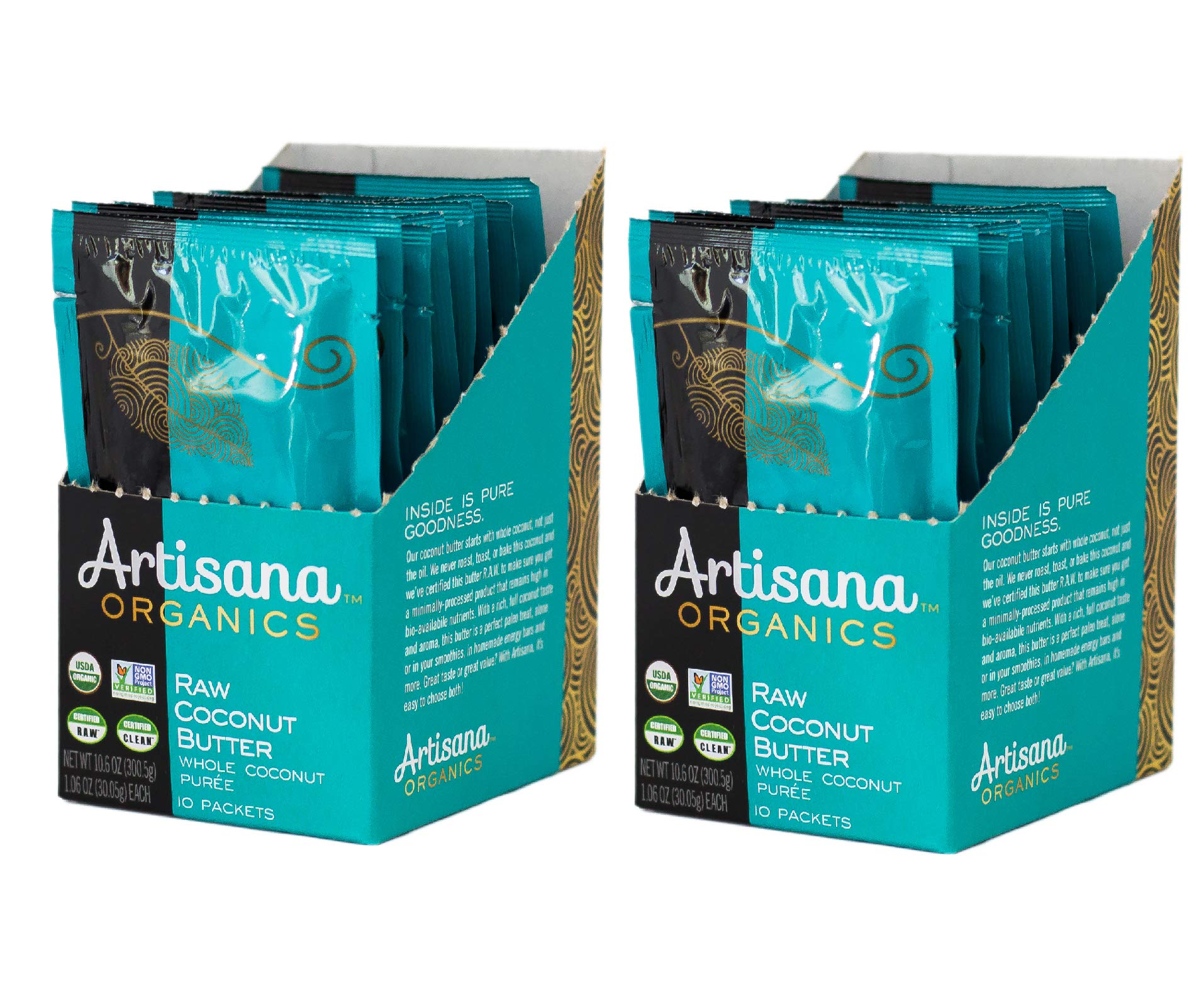 Artisana Organics Raw Coconut Butter Snack Packs (20 Pack (1.06oz))USDA Organic