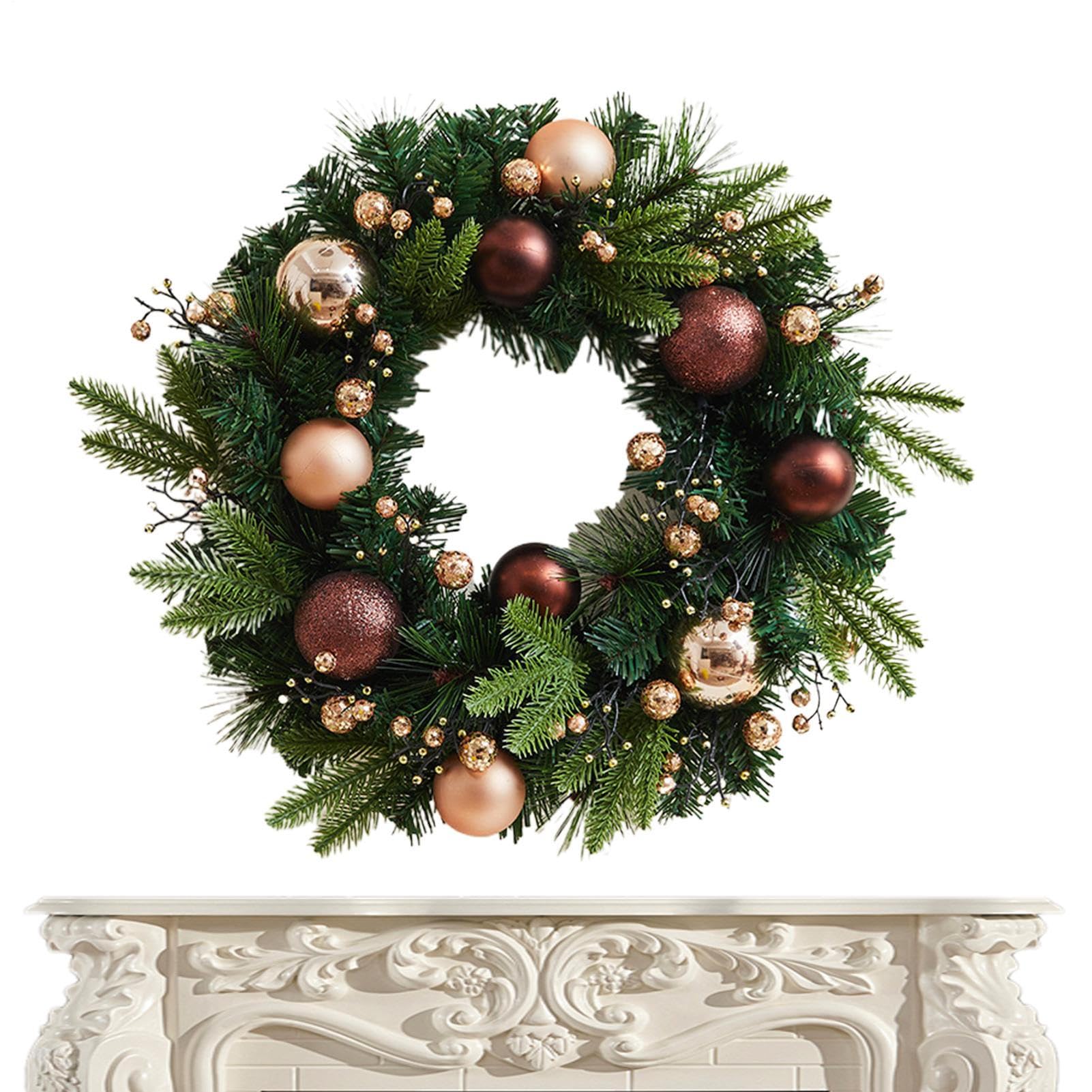 Corona para La Puerta De Entrada Guirnalda Navideña Decorativa de Recuerdo | Coronas De Navidad Para Interior En Invierno Para Interior Exterior Ventana Pared Casa Garaje Chimenea Armario Boda Inv