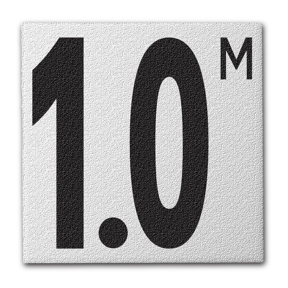 Ceramic Swimming Pool Deck Depth Marker 