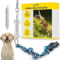 Vista 1 de YES4QUALITY Poste de coqueteo para perros, 2 postes de resorte duraderos con cuerda fuerte para perros, poste de señuelo resistente para perros