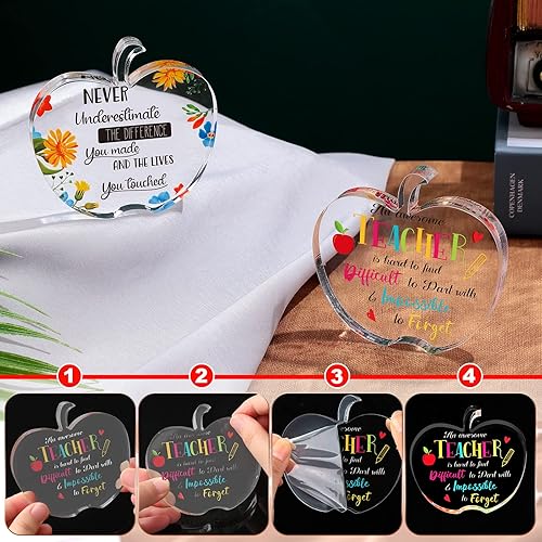 Miniatura 4 de Chunful 2 piezas de regalos de agradecimiento para maestros de la clase 2025, regalos de graduación de pisapapeles acrílicos, regalos de