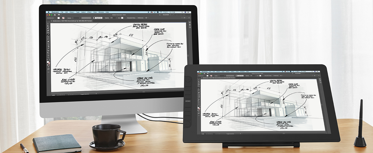 Amazon.com: VEIKK Drawing Tablet with Screen VK2200PRO Drawing