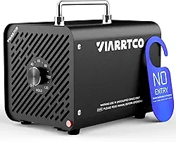 Gerador de máquina de ozônio 30.000 mg/h - 6000 pés quadrados. Remoção de odores da máquina de ozônio para casa e carro com temporizador de 120 min. Tudo preto metálico