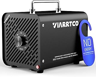 Ozone Machine Generator 30000mg/h - 6000+ Sq. Ft. Ozone Machine Odor Removal for Home and Car with 120min timer All Metallic Black