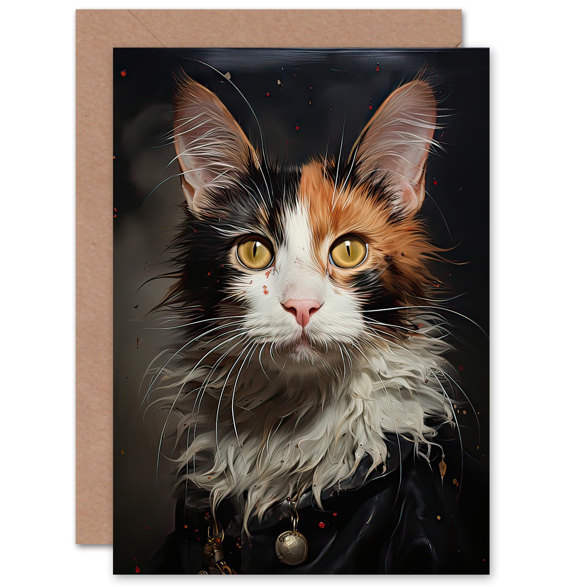Artery8 - Greeting Card - Cat Painting - Birthday
