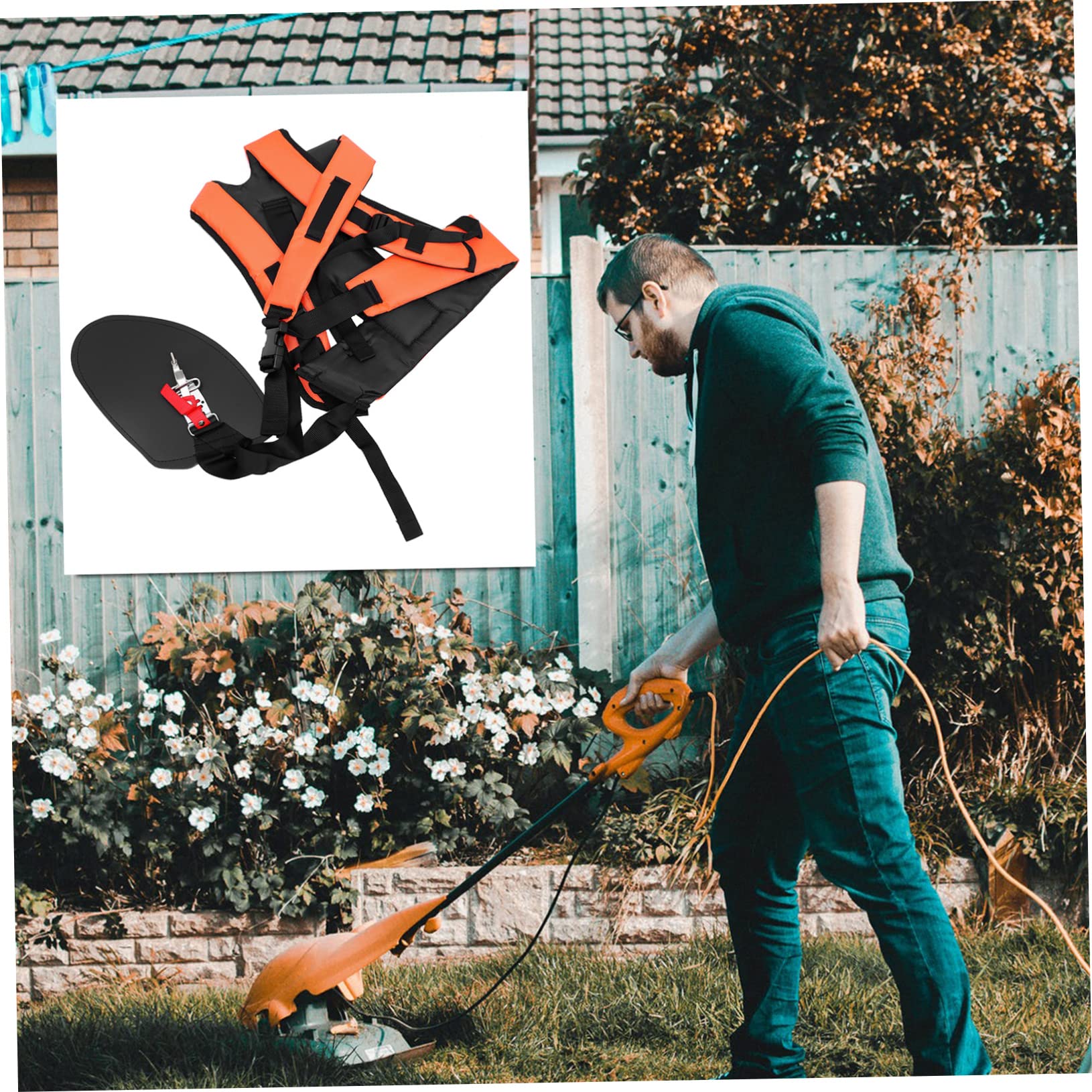 2piezas para Cortacésped Cinturón De Hombro Diseño Ergonómico Acero Inoxidable