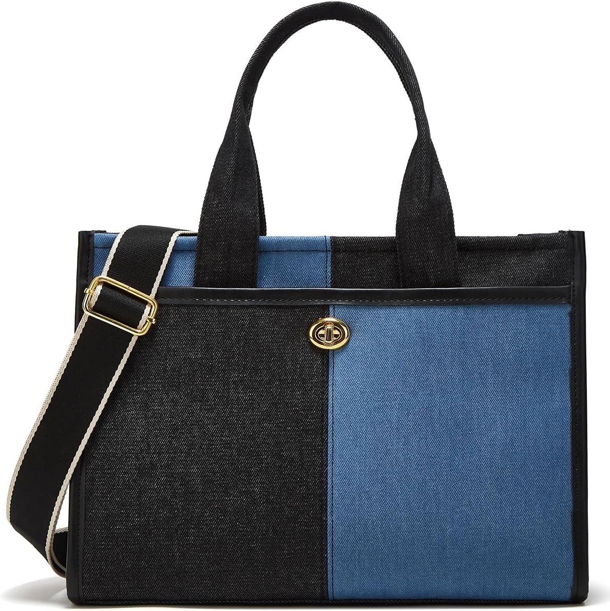 Canvas Tote Women Large Denim Shoulder Bag – Vintage Satchels Cute Hobo for Work Travel College – Casual Handbag