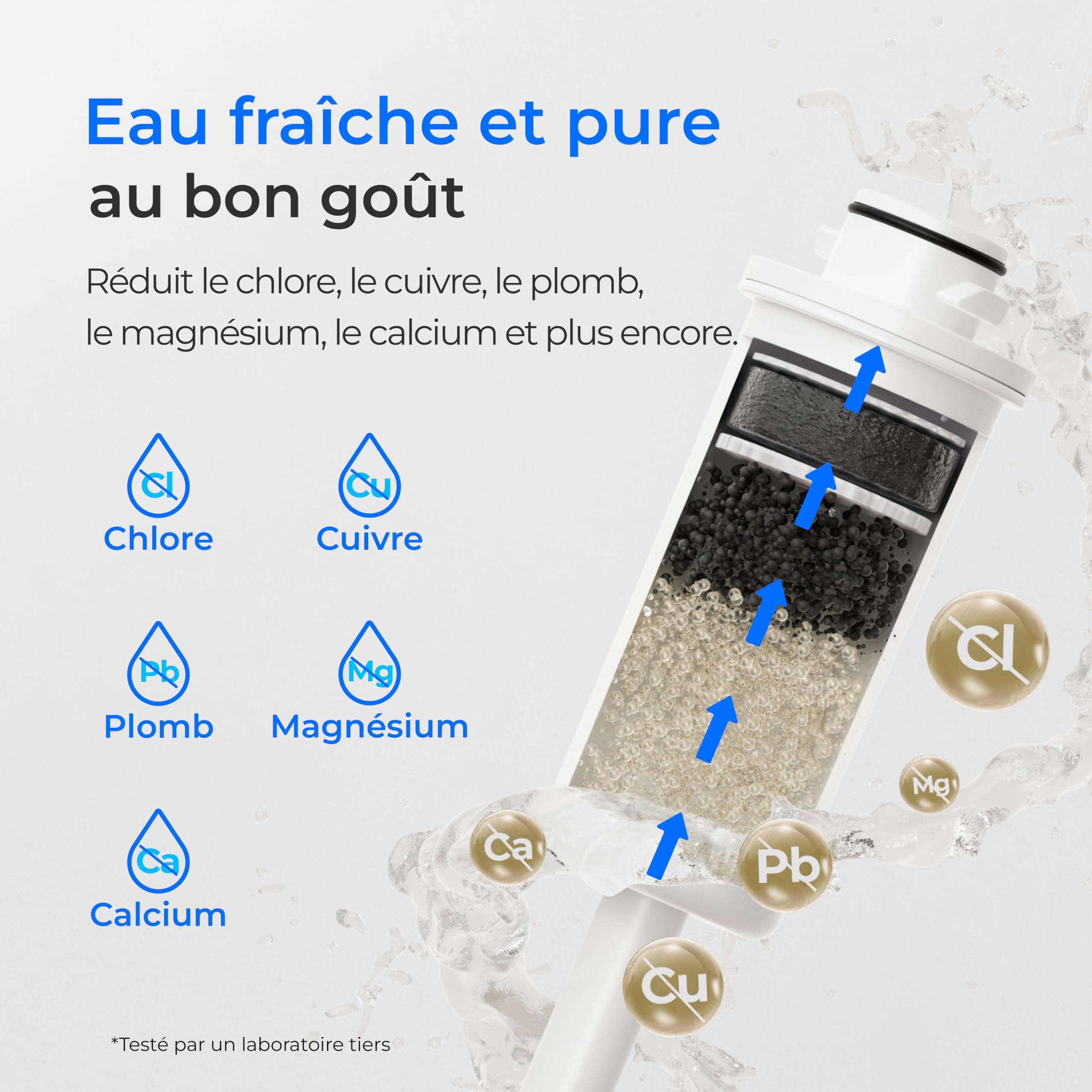Waterdrop FreshTaste 𝐀𝐝𝐨𝐮𝐜𝐢𝐫 𝐥'𝐄𝐚𝐮 Carafe Filtrante Électrique, Distributeur de Filtre à Eau Instantané 4L pour Réfrigérateur, Réduit Chlore, Plomb, Cuivre, Purifie, Blanc (Filtre: WD-EWFS)