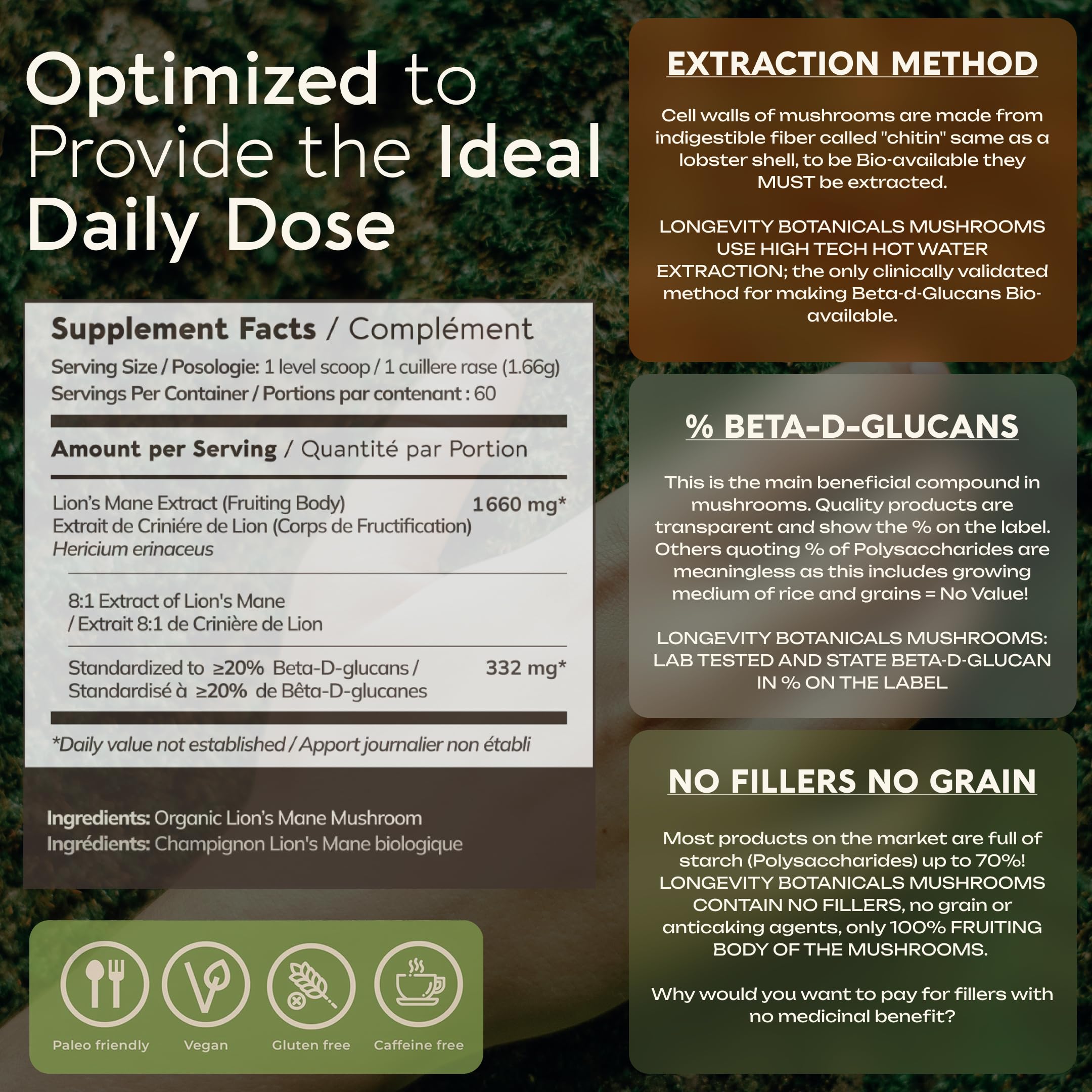 Organic Lion's Mane Mushroom Powder Supplement Extract | Hericium erinaceus — Amazon image 7