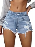 Women&apos;s Ripped Distressed Skinny Denim Shorts