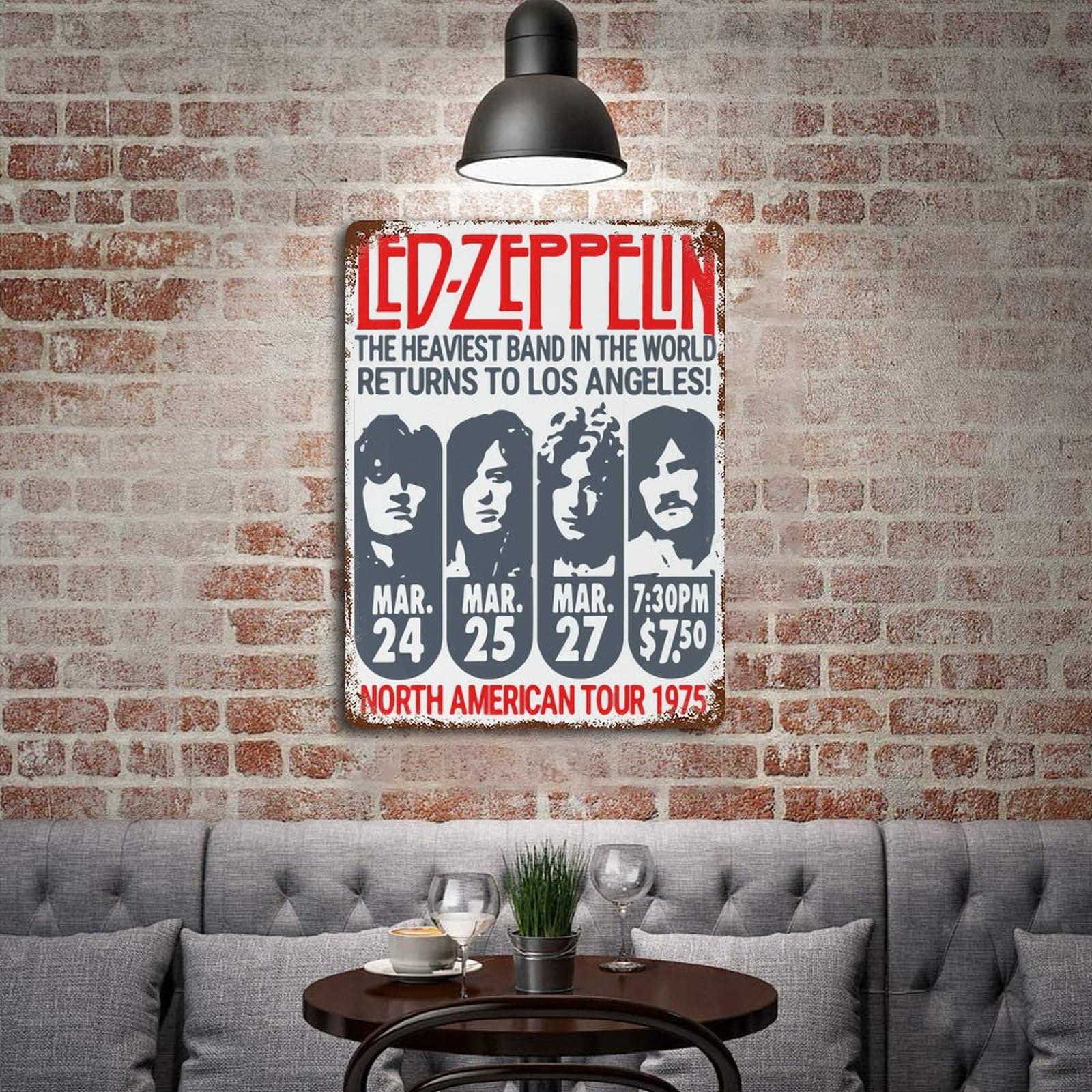 Amazon.co.jp: ブリキ看板 LED ZEPPELIN レッドツェッペリン 金属