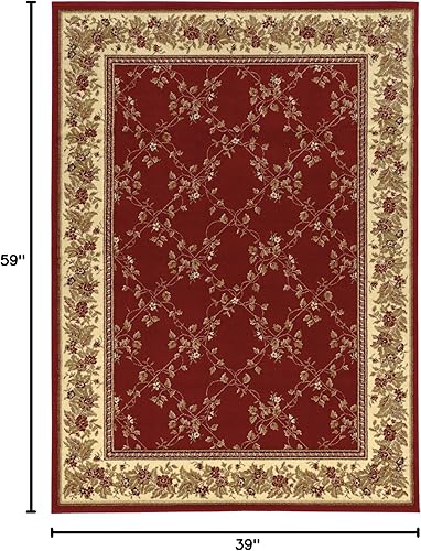 Miniatura 2 de Radici USA Como - Alfombra de área, 3'3" x 4'11", color rojo