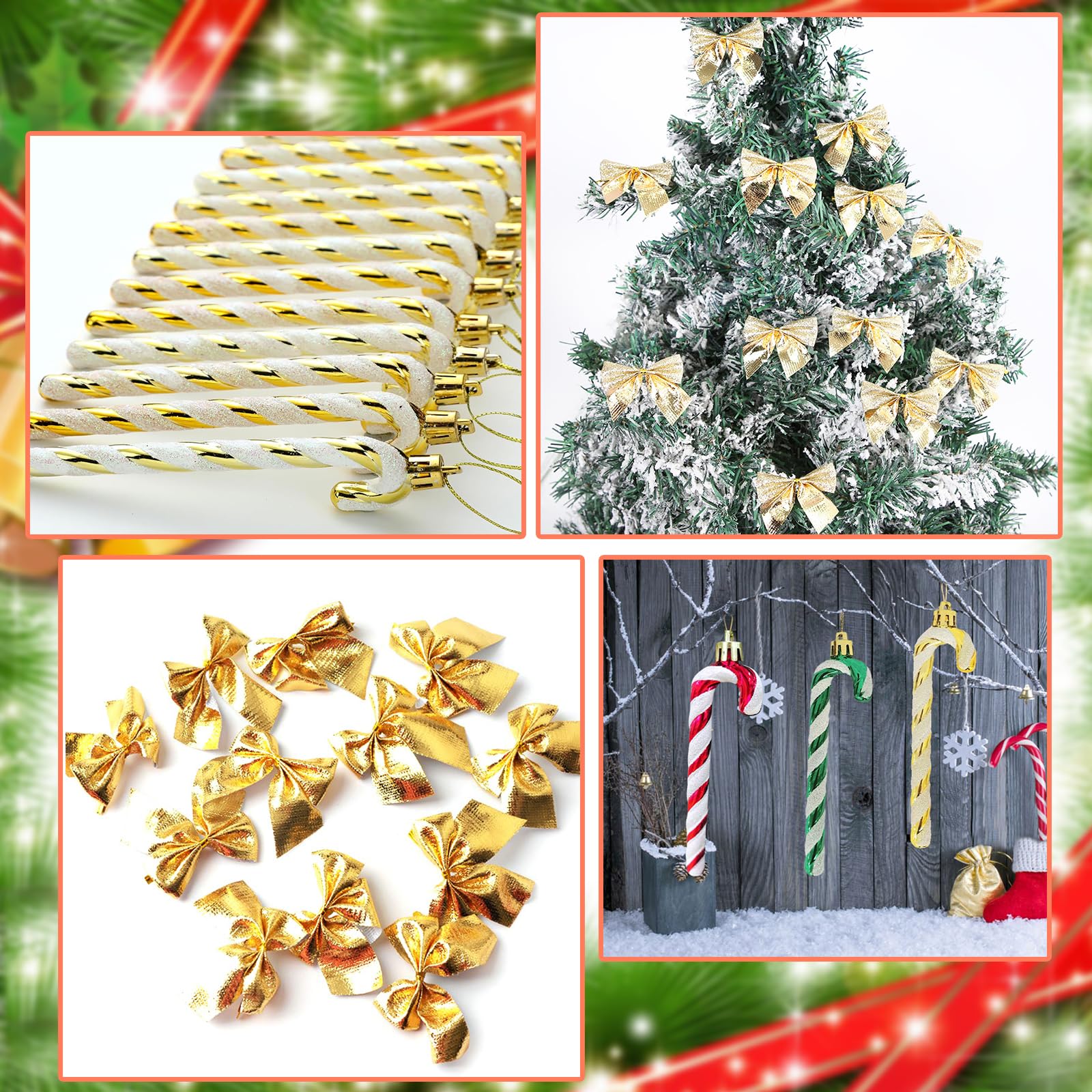 Cannes De Bonbons Colorés Décoration De Noël | Photo Premium