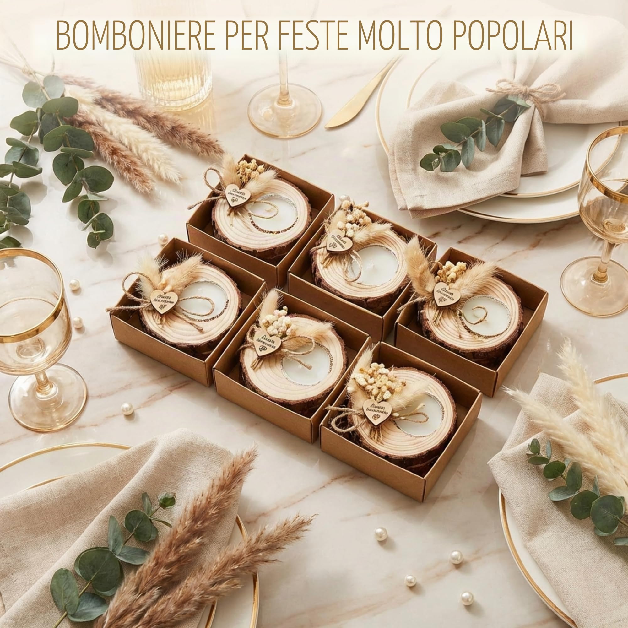 50 portacandele per bomboniere nuziali, candele rustiche per bomboniere di nozze, souvenir per ospiti, regali per matrimoni, bomboniere, decorazioni per matrimoni