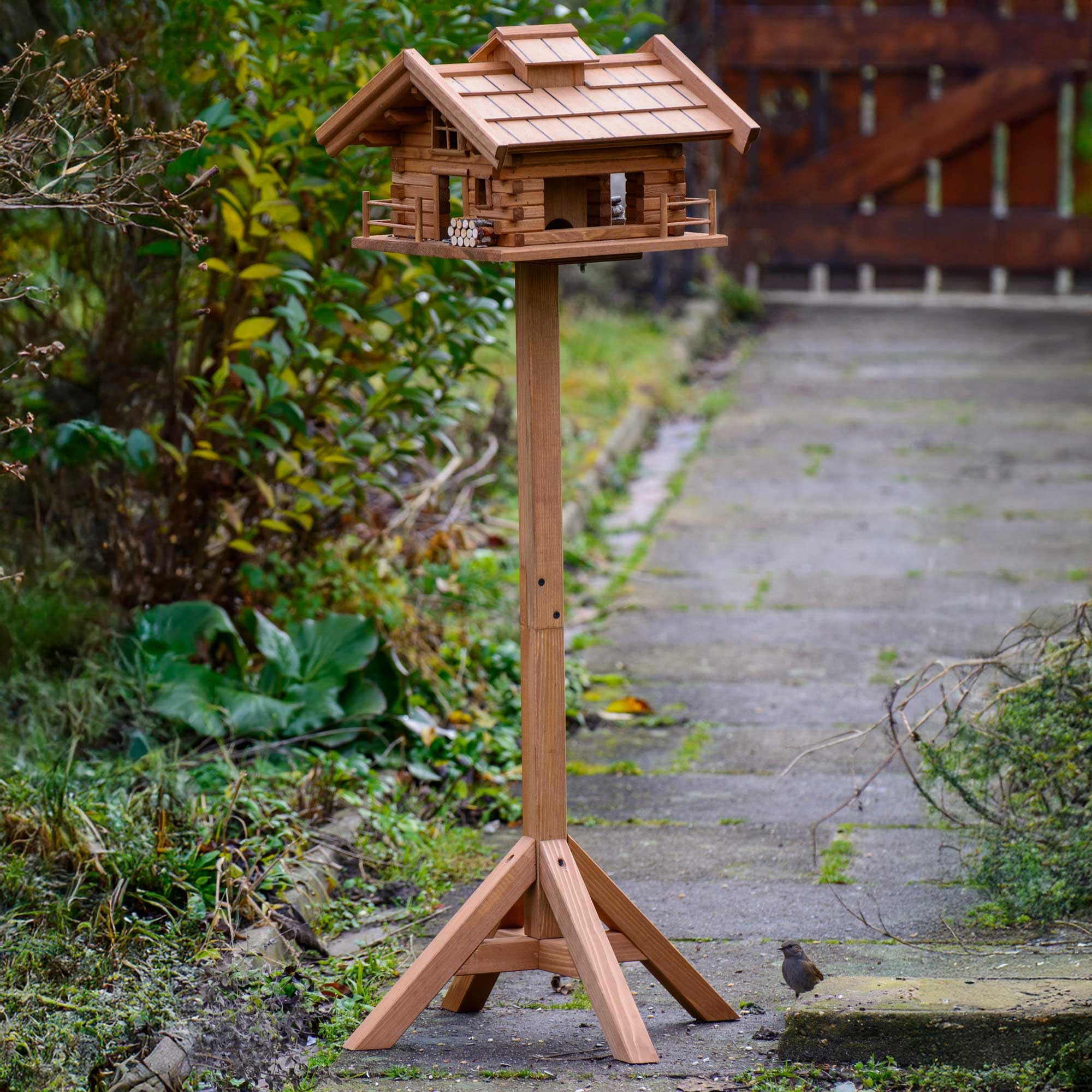 Vogelhuis Vogelhuizen-(V52)-Vogelvoederhuis Vogelhuisje-van Lärche-hout