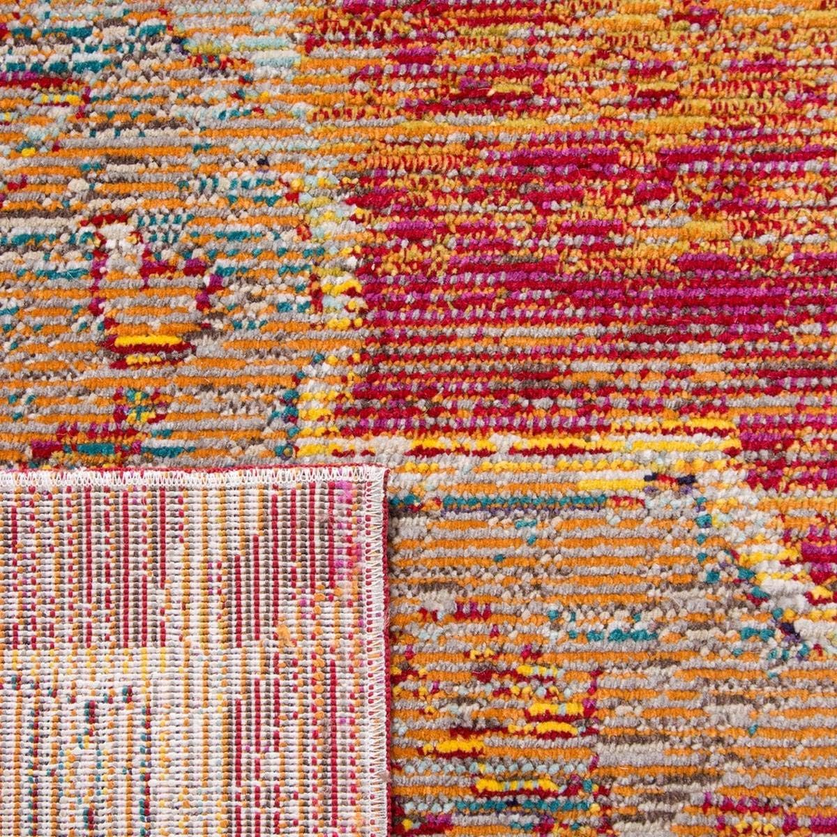 SAFAVIEH Crystal Collection Runner Rug 2 2 X 7 Orange Light Blue safavieh-crystal-collection-runner-rug-2-2-x-7-orange-light-blue