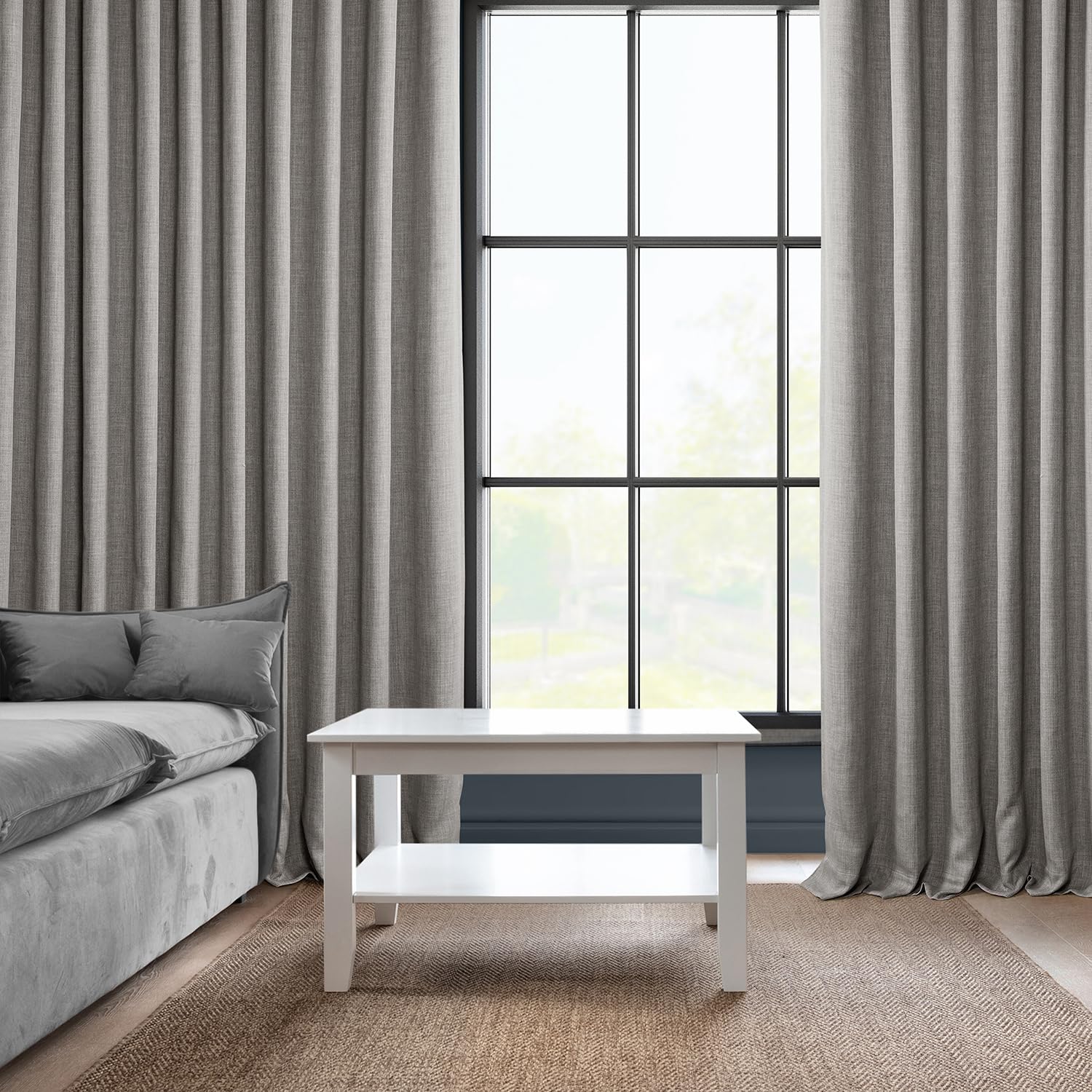 HPD Half Price Drapes Grommet Linen Curtains 84 Inches Long Room Darkening Curtains for Bedroom & Living Room (1 Panel) - Image 4