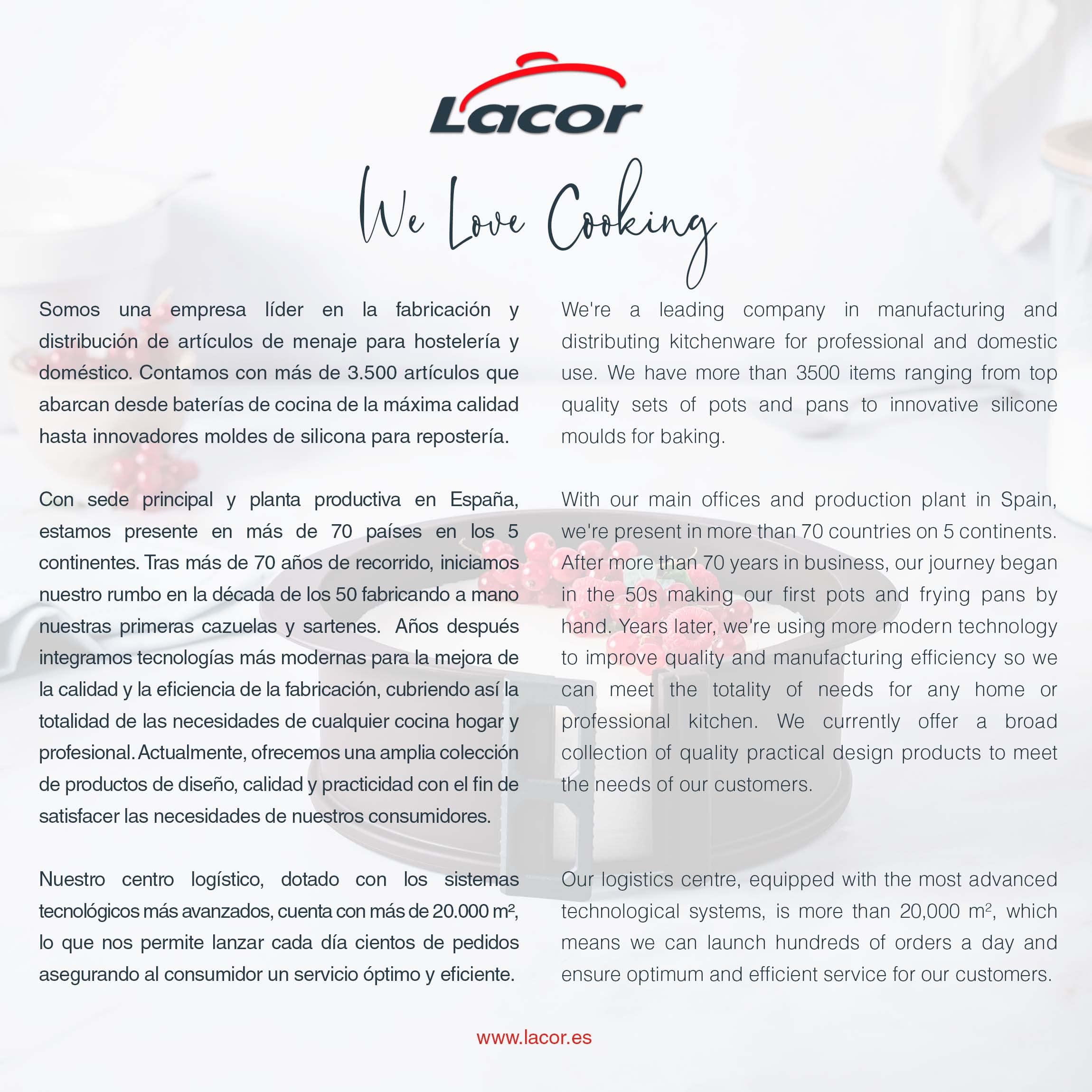 Lacor 66778 - Stampo rotondo staccabile realizzato al 100% in silicone | Utensile professionale duraturo; progettato per prestazioni ottimali e una pulizia rapida in lavastoviglie