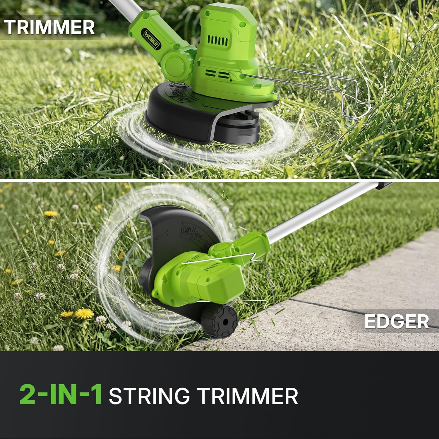String Trimmer and Edger (Green-2x2.0Ah)