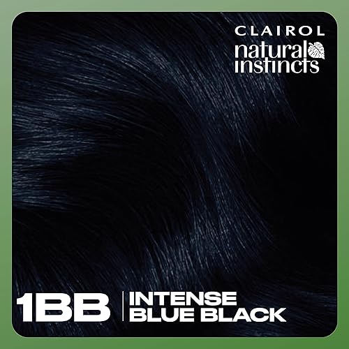 Miniatura 33 de Clairol Natural Instincts - Tinte semipermanente para el cabello, color negro azul 2BB, paquete de 1 unidad 1BB Azul más profundo Negro