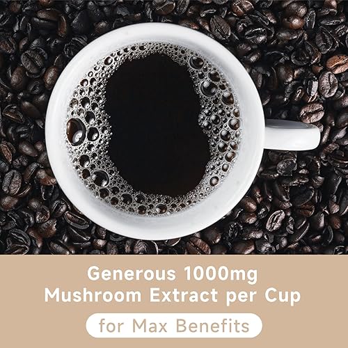 Miniatura 4 de Capsulas de Café de Setas Chaism - Café Árabe con Mane de León, Cordyceps, Reishi, Chaga para Mejora de la Concentración y Aumento de Energía, Sin