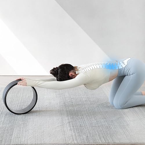 Miniatura 9 de Rodillo de espalda, rodillo de espuma para alivio del dolor de cuello y espalda, rueda de yoga para masaje muscular de tejido profundo, herramienta