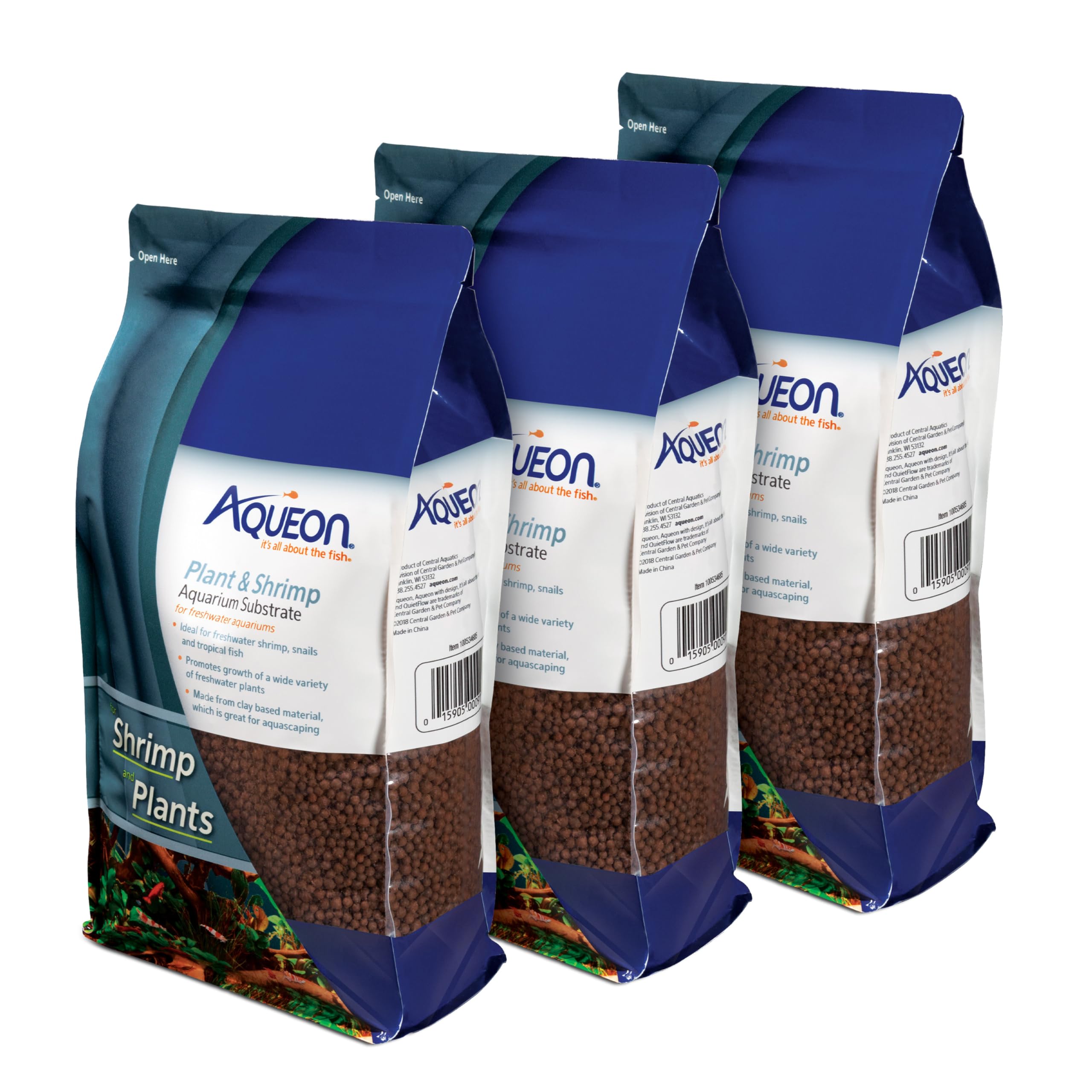 Aqueon Plant and Shrimp Aquarium Substrate, 5 Pound, 3 Count