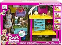 Vista 7 de Barbie Muñeca y juego con gallinero, animales, masa, moldes y más, granja de huevos para eclosionar y recoger