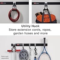 Vista 2 de Rubbermaid FastTrack - Gancho de pared para garaje, soporte de pared para herramientas y colgador de herramientas resistente para el hogar, garaje