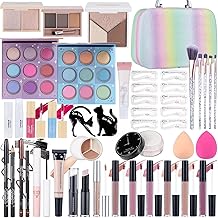 Makeup Kits For Girls Teens, Makeup Gift Set For Women with Eyeshadow Palettes, Brushes, Lip Gloss, Travel Make up Starter Kit For Beginners (C0912)