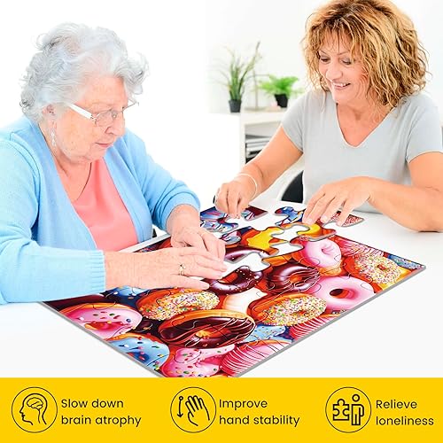 Miniatura 5 de 6 paquetes de 16 piezas grandes rompecabezas de demencia Alzheimer productos y actividades para personas mayores regalo rompecabezas fácil,